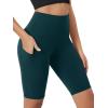 imageODODOS Womens Tummy Control Biker Shorts 20 with Pockets High Waist Athletic Workout Yoga Shorts35 5quot 8quot  10quot InseamForest Teal