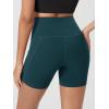 imageODODOS Womens Tummy Control Biker Shorts 20 with Pockets High Waist Athletic Workout Yoga Shorts35 5quot 8quot  10quot InseamForest Teal
