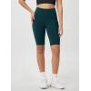 imageODODOS Womens Tummy Control Biker Shorts 20 with Pockets High Waist Athletic Workout Yoga Shorts35 5quot 8quot  10quot InseamForest Teal