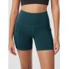 imageODODOS Womens Tummy Control Biker Shorts 20 with Pockets High Waist Athletic Workout Yoga Shorts35 5quot 8quot  10quot InseamForest Teal