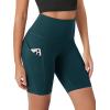imageODODOS Womens Tummy Control Biker Shorts 20 with Pockets High Waist Athletic Workout Yoga Shorts35 5quot 8quot  10quot InseamForest Teal