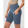 imageODODOS Womens Tummy Control Biker Shorts 20 with Pockets High Waist Athletic Workout Yoga Shorts35 5quot 8quot  10quot InseamInk Blue