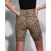 imageODODOS Womens Tummy Control Biker Shorts 20 with Pockets High Waist Athletic Workout Yoga Shorts35 5quot 8quot  10quot InseamLeopard