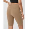 imageODODOS Womens Tummy Control Biker Shorts 20 with Pockets High Waist Athletic Workout Yoga Shorts35 5quot 8quot  10quot InseamLight Brown