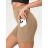 imageODODOS Womens Tummy Control Biker Shorts 20 with Pockets High Waist Athletic Workout Yoga Shorts35 5quot 8quot  10quot InseamLight Brown