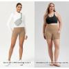 imageODODOS Womens Tummy Control Biker Shorts 20 with Pockets High Waist Athletic Workout Yoga Shorts35 5quot 8quot  10quot InseamLight Brown
