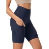 imageODODOS Womens Tummy Control Biker Shorts 20 with Pockets High Waist Athletic Workout Yoga Shorts35 5quot 8quot  10quot InseamNavy