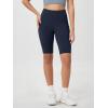 imageODODOS Womens Tummy Control Biker Shorts 20 with Pockets High Waist Athletic Workout Yoga Shorts35 5quot 8quot  10quot InseamNavy