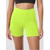 imageODODOS Womens Tummy Control Biker Shorts 20 with Pockets High Waist Athletic Workout Yoga Shorts35 5quot 8quot  10quot InseamNeon Green Yellow
