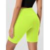 imageODODOS Womens Tummy Control Biker Shorts 20 with Pockets High Waist Athletic Workout Yoga Shorts35 5quot 8quot  10quot InseamNeon Green Yellow