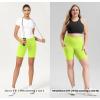 imageODODOS Womens Tummy Control Biker Shorts 20 with Pockets High Waist Athletic Workout Yoga Shorts35 5quot 8quot  10quot InseamNeon Green Yellow