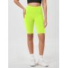 imageODODOS Womens Tummy Control Biker Shorts 20 with Pockets High Waist Athletic Workout Yoga Shorts35 5quot 8quot  10quot InseamNeon Green Yellow