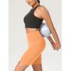 imageODODOS Womens Tummy Control Biker Shorts 20 with Pockets High Waist Athletic Workout Yoga Shorts35 5quot 8quot  10quot InseamNeon Orange