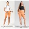 imageODODOS Womens Tummy Control Biker Shorts 20 with Pockets High Waist Athletic Workout Yoga Shorts35 5quot 8quot  10quot InseamNeon Orange