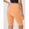 imageODODOS Womens Tummy Control Biker Shorts 20 with Pockets High Waist Athletic Workout Yoga Shorts35 5quot 8quot  10quot InseamNeon Orange