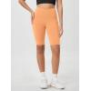 imageODODOS Womens Tummy Control Biker Shorts 20 with Pockets High Waist Athletic Workout Yoga Shorts35 5quot 8quot  10quot InseamNeon Orange