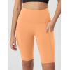 imageODODOS Womens Tummy Control Biker Shorts 20 with Pockets High Waist Athletic Workout Yoga Shorts35 5quot 8quot  10quot InseamNeon Orange