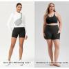 imageODODOS Womens Tummy Control Biker Shorts 20 with Pockets High Waist Athletic Workout Yoga Shorts35 5quot 8quot  10quot InseamOnyx Black Grey