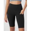 imageODODOS Womens Tummy Control Biker Shorts 20 with Pockets High Waist Athletic Workout Yoga Shorts35 5quot 8quot  10quot InseamOnyx Black Grey