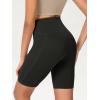 imageODODOS Womens Tummy Control Biker Shorts 20 with Pockets High Waist Athletic Workout Yoga Shorts35 5quot 8quot  10quot InseamOnyx Black Grey