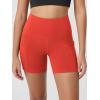imageODODOS Womens Tummy Control Biker Shorts 20 with Pockets High Waist Athletic Workout Yoga Shorts35 5quot 8quot  10quot InseamOrange Red