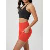 imageODODOS Womens Tummy Control Biker Shorts 20 with Pockets High Waist Athletic Workout Yoga Shorts35 5quot 8quot  10quot InseamOrange Red