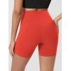 imageODODOS Womens Tummy Control Biker Shorts 20 with Pockets High Waist Athletic Workout Yoga Shorts35 5quot 8quot  10quot InseamOrange Red