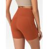 imageODODOS Womens Tummy Control Biker Shorts 20 with Pockets High Waist Athletic Workout Yoga Shorts35 5quot 8quot  10quot InseamOrange Rust