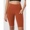 imageODODOS Womens Tummy Control Biker Shorts 20 with Pockets High Waist Athletic Workout Yoga Shorts35 5quot 8quot  10quot InseamOrange Rust