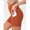 imageODODOS Womens Tummy Control Biker Shorts 20 with Pockets High Waist Athletic Workout Yoga Shorts35 5quot 8quot  10quot InseamOrange Rust