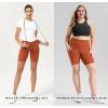imageODODOS Womens Tummy Control Biker Shorts 20 with Pockets High Waist Athletic Workout Yoga Shorts35 5quot 8quot  10quot InseamOrange Rust