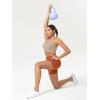 imageODODOS Womens Tummy Control Biker Shorts 20 with Pockets High Waist Athletic Workout Yoga Shorts35 5quot 8quot  10quot InseamOrange Rust