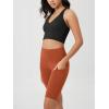 imageODODOS Womens Tummy Control Biker Shorts 20 with Pockets High Waist Athletic Workout Yoga Shorts35 5quot 8quot  10quot InseamOrange Rust
