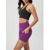 imageODODOS Womens Tummy Control Biker Shorts 20 with Pockets High Waist Athletic Workout Yoga Shorts35 5quot 8quot  10quot InseamPlum Purple