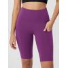 imageODODOS Womens Tummy Control Biker Shorts 20 with Pockets High Waist Athletic Workout Yoga Shorts35 5quot 8quot  10quot InseamPlum Purple