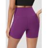 imageODODOS Womens Tummy Control Biker Shorts 20 with Pockets High Waist Athletic Workout Yoga Shorts35 5quot 8quot  10quot InseamPlum Purple
