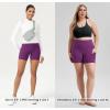 imageODODOS Womens Tummy Control Biker Shorts 20 with Pockets High Waist Athletic Workout Yoga Shorts35 5quot 8quot  10quot InseamPlum Purple