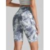 imageODODOS Womens Tummy Control Biker Shorts 20 with Pockets High Waist Athletic Workout Yoga Shorts35 5quot 8quot  10quot InseamPurple Gray Line