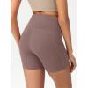 imageODODOS Womens Tummy Control Biker Shorts 20 with Pockets High Waist Athletic Workout Yoga Shorts35 5quot 8quot  10quot InseamPurple Taupe
