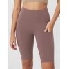 imageODODOS Womens Tummy Control Biker Shorts 20 with Pockets High Waist Athletic Workout Yoga Shorts35 5quot 8quot  10quot InseamPurple Taupe