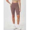 imageODODOS Womens Tummy Control Biker Shorts 20 with Pockets High Waist Athletic Workout Yoga Shorts35 5quot 8quot  10quot InseamPurple Taupe