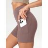imageODODOS Womens Tummy Control Biker Shorts 20 with Pockets High Waist Athletic Workout Yoga Shorts35 5quot 8quot  10quot InseamPurple Taupe