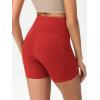 imageODODOS Womens Tummy Control Biker Shorts 20 with Pockets High Waist Athletic Workout Yoga Shorts35 5quot 8quot  10quot InseamRed
