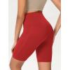 imageODODOS Womens Tummy Control Biker Shorts 20 with Pockets High Waist Athletic Workout Yoga Shorts35 5quot 8quot  10quot InseamRed
