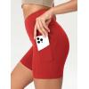 imageODODOS Womens Tummy Control Biker Shorts 20 with Pockets High Waist Athletic Workout Yoga Shorts35 5quot 8quot  10quot InseamRed