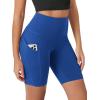 imageODODOS Womens Tummy Control Biker Shorts 20 with Pockets High Waist Athletic Workout Yoga Shorts35 5quot 8quot  10quot InseamRoyal Blue