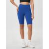 imageODODOS Womens Tummy Control Biker Shorts 20 with Pockets High Waist Athletic Workout Yoga Shorts35 5quot 8quot  10quot InseamRoyal Blue