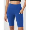 imageODODOS Womens Tummy Control Biker Shorts 20 with Pockets High Waist Athletic Workout Yoga Shorts35 5quot 8quot  10quot InseamRoyal Blue