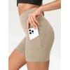 imageODODOS Womens Tummy Control Biker Shorts 20 with Pockets High Waist Athletic Workout Yoga Shorts35 5quot 8quot  10quot InseamShaker Beige