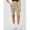 imageODODOS Womens Tummy Control Biker Shorts 20 with Pockets High Waist Athletic Workout Yoga Shorts35 5quot 8quot  10quot InseamShaker Beige